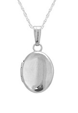 stunning little white gold oval locket baby necklace